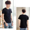 Casual Style Plain Solid Color Mens T-shirts Cotton Regular Fit T-shirts Summer Tops Tee Shirts Basic Man Clothing 5xl 240402