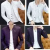 Suits Men's Blazers Hoo Men's Casual Collar Youth Handsome Trend Slim Print Blazers 5xl 6xl 230810