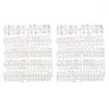 Dekoracyjne figurki 2PCS angielskie listy Postacie do filcowego literę Wiadomość Letterboard Home Office Wedding Birthday Decor