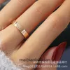 Anneaux de bijoux de créateurs haut de gamme pour femmes Carter Classic Ring V Gold Mens and Womens Ring Wide et Single Diamond Diamond Three Diamond Ring Original 1: 1 avec un vrai logo