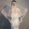 Wedding Hair Jewelry Wholesale White Ivory Two Layers Bride Wedding Veils Lace Edge Sexy Short Bridal veil