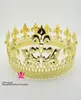 Majestic Queen King Full Gold Crown Men and Women Royal Prince Headwear Cosplay Metal Party Show Prom Hair Accessories Mo0764164072