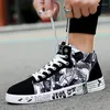 Casual Shoes 2024 Classic Men's Fashion Sports Graffiti High Top Spring and Autumn Vulcanized Flat Heel Camouflage