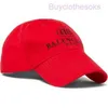 Designer baseball hatt broderad sommar mode boll cap belenciagaa mens unisex cap mode hatt rött bomull broderi storlek l bnwt autenticwl97bl