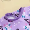 Proporias de ropa para bebés Trazo de baño de manga larga Butterfly Butterfly Bow Summer Swimsuit Q240418