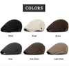 KR4K BERETS قبعات قبعات غير رسمية للنساء نساء صلبة إلى الأمام غسلة القطن قبعة قبعة الربيع صيف شقة القبعات الذروة رسام القبعات البالغ D24418