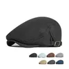 2p9h berretti da uomo 1pc cappelli casual berretti per berretti per la primavera Autumn Flat Cap a maglie traspirante Cappelli a punta di berretto a punta golf Cappello da golf D240418