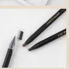 エンハンサー高品質のhaozhuangプル眉毛ブラックレザーメイクアップワイルドライン眉毛ペンシルハードコアフラットヘッドペンペン