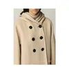 Designer jas dames jasjassen wol mengsels jassen trench jas met een vaste kleur dames slanke lange windbreaker wollen xw9p