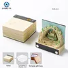 Desk Calendar Calendar Memo PadCreative Desk Calendar DIY Notes Notepad3D Art Calendar Paper Carving Gift House Sculpture 240410