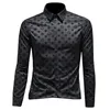 Men's Casual Shirts designer 2024 Spring and Autumn New Flocking Long sleeved Shirt Large Slim Fit 2256 Z0RU