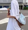 Sacs de soirée Jiaerdi Vintage Blue Handbag Femmes 2024 HARAJUKU AESTHÉSTIQUE ZIPER MESSAGER COSTERN MESSENG