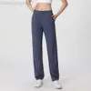 Desginer Als Yoga Aloe Pant Leggings Womens Autumn/Winter New Fitness Running Loose Breattable Sports Straight Wide Leg Pants