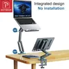 Andra datorkomponenter OatsBASF Laptop Stand Clamp Tablet Hightening Support Holder Book Bracket Desktop Bed Lazy Stand 360Rotating Reading Stand Y240418