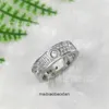 High End Designer Jewelry Rings for Womens Carter och Charming Sky Ring Love Titanium Steel Par Ring Eternal Ring for Men and Women Full Diamond Ring