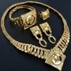 Ensembles de bijoux ZEADEAR POUR LES FEMMES ICON LIENSE GOLD GOLD Africain Dubai Collier Boucles d'oreilles Bracelet Ring Jew Jewelry Wedding 240410