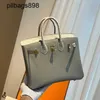 Brknns Handbag en cuir authentique 7a Handswen White Touch25 Misty Crocodile épissé avec Gold2F8E