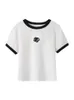 Sommer kurzärmelig Stereoblume T-Shirts Frau Kleidung Ropa de Mujer 2024 O Hals Y2K Fashion Top Female weißes T-Shirt 240417