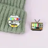 Pin TV vintage Nessun segnale nel perno di bavaglio degli anni '80 essere rivolto con colore arcobaleno spalla di moda personalizzato badge di moda di ricordo regalo 2 colori