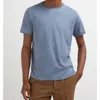 Designer Men T-shirt Loro Mens Blue Silk Cotton Soft Jersey T-shirt Côtes courtes Tops Summer Tshirts Piana