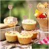 Stoviglie usa e getta 50pcs carina orso di bambù buffet cibo picks torta dessert forchette di frutta a bastoncini per bambini decorazioni per feste di compleanno su dhdwp