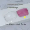 Fotochromiska linser Två färger Linser 4 Säsong Interchangble Lens Color Change Square Linser för Carter 012 Träglasögon Ram 1 Hål