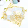 Panno tavolo oro per tallone ricamo a fiore cover da sposa cucina di Natale decorazione e accessori per tovaglie per bambini