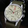 Wristwatches Original ST1901 Movement China 1963 Mechanical Chronograph Watch for Men Sapphire مقاومة للماء الفاخرة رجال عتيقة مضيئة