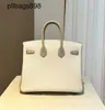 Brknns Handbag en cuir authentique 7a White pur à la main avec High-Gradecxva