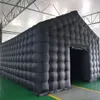 Oxford Black Party Inflatable Nightclub Tent With Lights Hole Big Inflatable Cube Night Club Booth For Disco Wedding