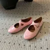 Luxury designer Mary Jane Small Shoes 2024 new leather ballet flats