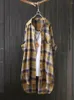 Blouses pour femmes Casual Medium Long Plaid