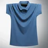 بالإضافة إلى الحجم 9xl 8xl Men Polos Summer جودة عالية الرجل مينس قصير الجليد الحرير الصلب ألوان رجال الأعمال غير الرسمية قميص البولو 240415