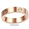 Anneaux de bijoux de créateurs haut de gamme pour femmes Carter V Gold Classic Love Ring avec placage en or 18 car