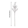 Dekorative Blumen 57 cm lange künstliche falsche Pflanze weiße Beeren -Picks Stiele Stiels Home Dekoration Accessoires DIY Crafts Weihnachtsdekoration