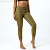 Desginer alooo yoga aloe byxa leggings yogas ny artificihigh elasticitet kvinnor läder texturerad nylon sport fitness skörd byxor