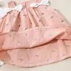 Robes de fille Summer Fleur Robe de bébé Sans manches Bowknot des vêtements pour enfants minces respirant 0 à 3 ans