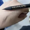 エンハンサー高品質のhaozhuangプル眉毛ブラックレザーメイクアップワイルドライン眉毛ペンシルハードコアフラットヘッドペンペン