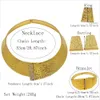 Necklace For Women Gold Plated Brilliant Necklace Round Choke Simple Fashion Earrings Ring Bracelet Banquet Bijoux SYHOL 240411