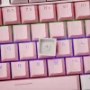Klawiatury Doubleshot Wtrysku 104 klawisze PBT Keycaps Różowe białe klocki klawiszy dla mechanicznej klawiatury