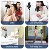 Selfie Monopods Podwójne wypełnienie lekkie selfie Statyw z bezprzewodowym zdalnym mini rozszerzeniem 4 w 1 monopod dla smartfona iPhone 13 14 Y240418