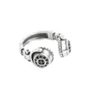 Cuffie anelli di nozze Dseign S925 Thai Silver Ring Hip Hop Walkman Open Regolable