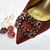 Chaussures habillées dernier design african dames fesse italienne fête de mode rouge travail confortable