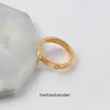 Дизайнерские ювелирные кольца высокого класса для женского картера кольцо любовь титановое стальное кольцо классическое 18 -километровое золотое кольцо Оригинал 1: 1 с настоящим логотипом