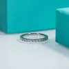 Кольцо для солятерии Anujewel 2 мм D Цвет Moissanite Diamond Band 18k золота серебряной свадьбы S Целые Y2302201S