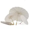 60pcs Bridal Wedding Parasols White White Paper Fearfas Articles de beauté Chinois Mini Craft Umbrella Diamètre 60cm SN1771952989