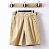 Shorts maschile gurkha vintage uomini safari in stile ad alta vita abbuffate ginocchine navli pantaloni estate casual sciolta qualità