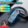 V28 Bone Conduction Headphone Ear-Hook Noise-reducing Digital Display Single Ear-mounted Sports In-ear Business Bluetooth Headset Wireless Earphone