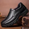 100% echte lederen schoenen Men Loafers Soft Cowhide Mens Casual merk mannelijk schoenen Black bruin slipon dikke zool 240407