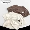 T-shirts Coton Imprimé 2024 T-shirt pour enfants Summer T-shirt Casual Boys and Girls T-shirt à manches courtes pour enfants portant un t-shirt 1 à 8 ans pour les vêtements pour enfants Q240418